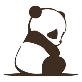 Sad Panda Decal (Brown)